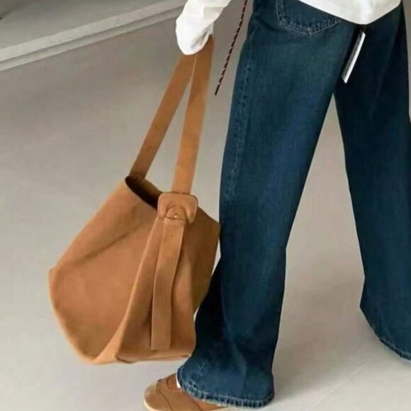 Coffee color Women's Large Capacity Bucket Shoulder Crossbody bag purse - Picture 4 of 8